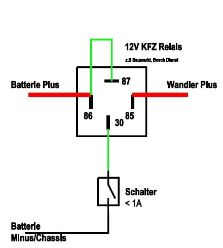 Relaisbelegung 12v
