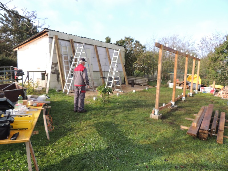 Carportbau Wohnmobil Eingraben Schottern Wohnmobil
