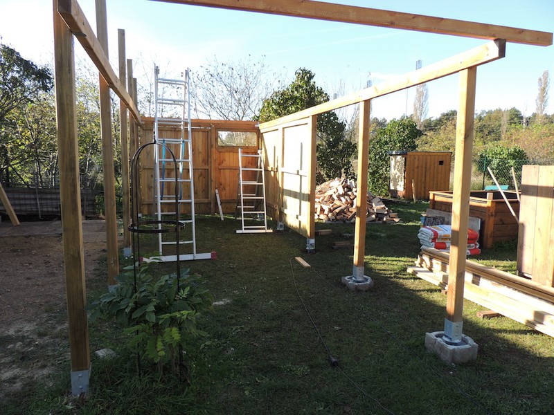Carportbau Wohnmobil Eingraben Schottern Wohnmobil