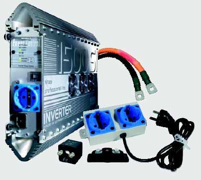 Reiner Sinus Wechselrichter Büttner Power Line 1500 Watt mit  Netzvorrangschaltung und Belegung der gesamten Steckdosen auf 230V