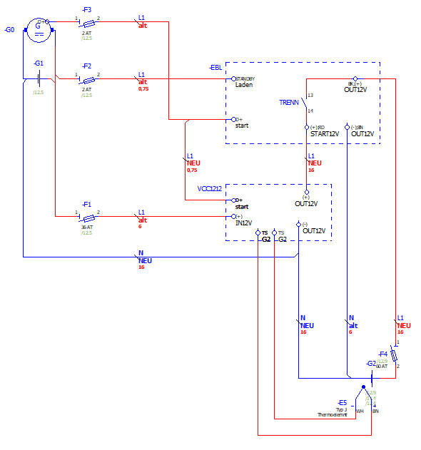 Votronic Ladebooster VCC 1212 an vorhandenen EBL anschließen