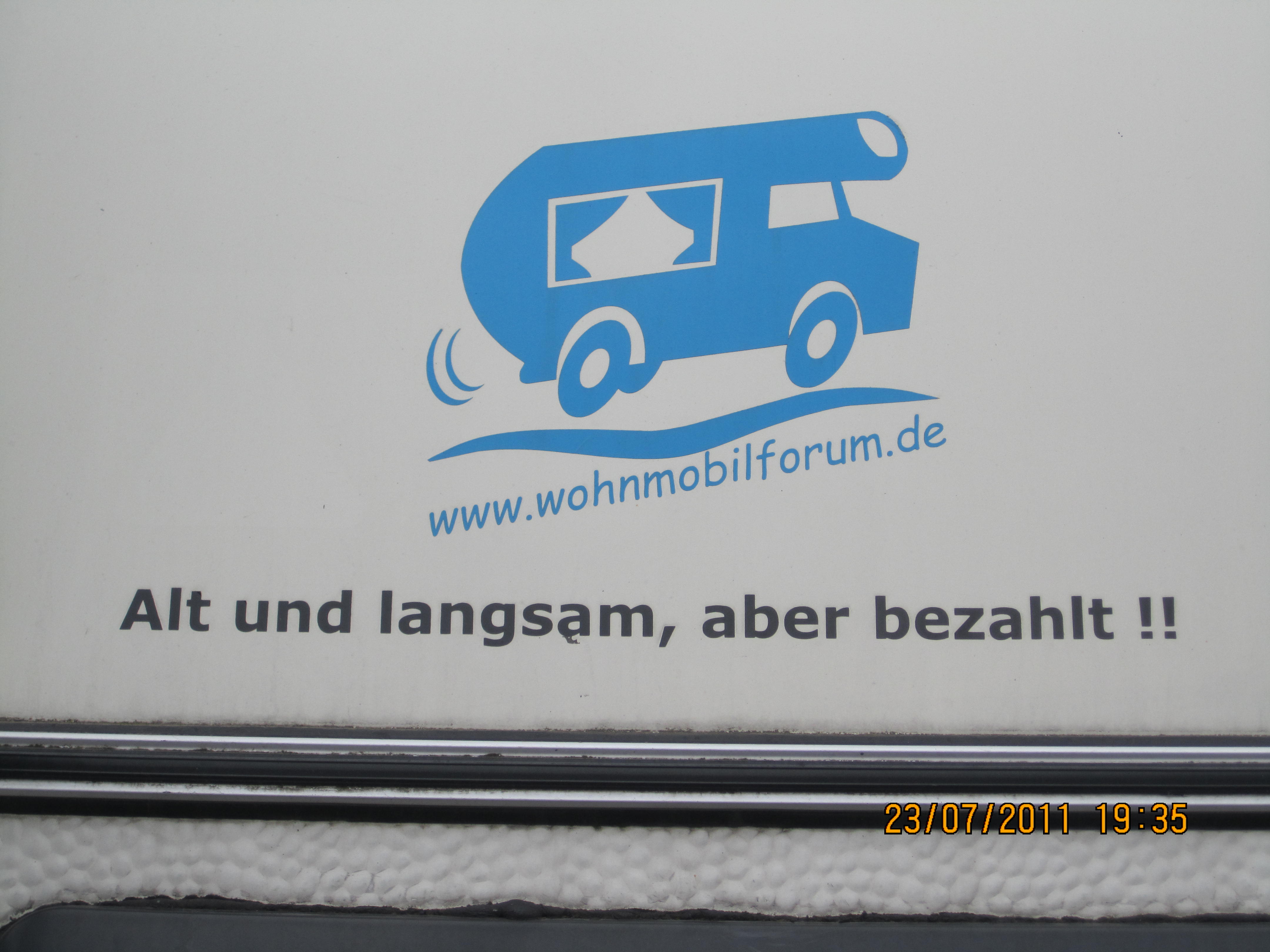 Habt Ihr Sprüche auf dem Wohnmobil? Wohnmobil Forum
